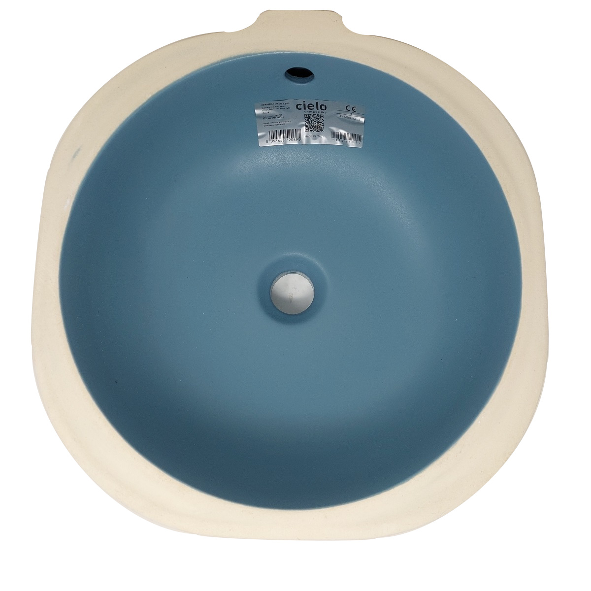 Ceramica Cielo Enjoy Lavabo sottopiano tondo ceramica Polvere